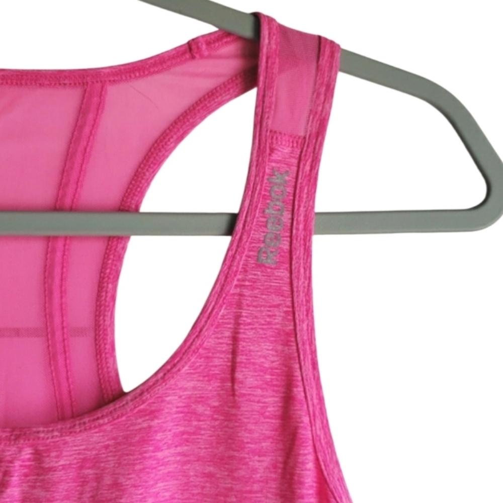 Reebox Pink Mesh Racerback Tank Top Size Small - Picture 3 of 6